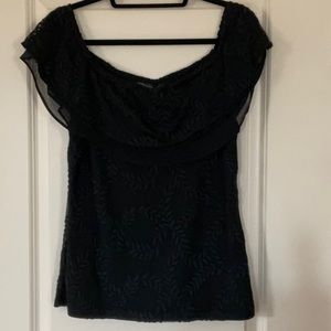 White House Black Market off the shoulder black top.